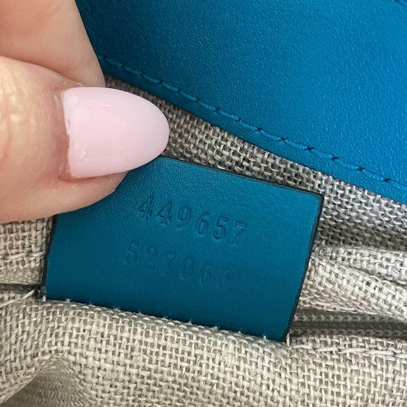 Gucci Turquise Blue Guccisimssa Dome crossbody tote - Picture 14 of 14